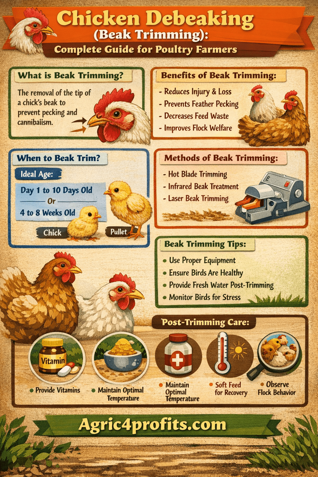 Chicken Debeaking (Beak Trimming): Complete Guide for Poultry Farmers ...