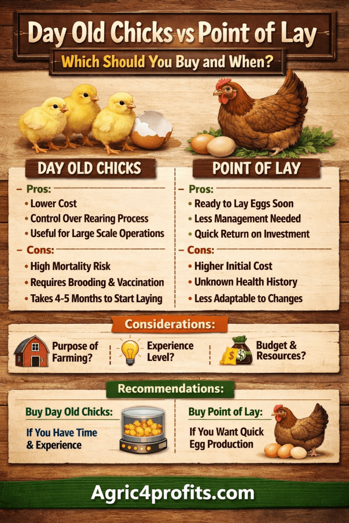 Les Poussins d'un jour vs Point de Lay: ce Qui Devrait Vous Acheter et Quand?