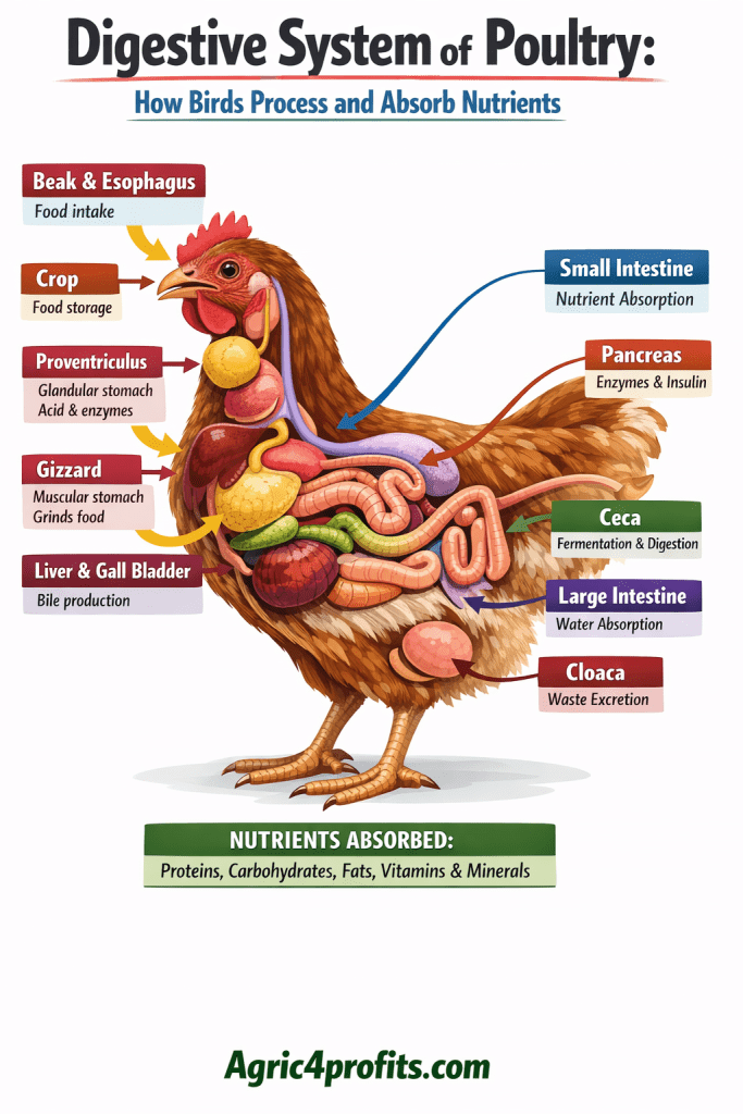 Digestive System of Poultry: How Birds Process and Absorb Nutrients