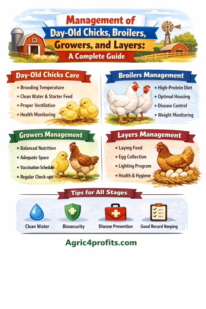 Gestion de Poussins d'un Jour, les Poulets de chair, les Producteurs, et les Couches: Un Guide Complet