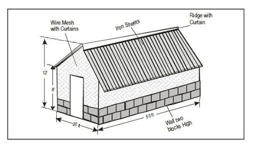 The Ideal Number of Blocks above Ground level in constructing a Poultry Pen House