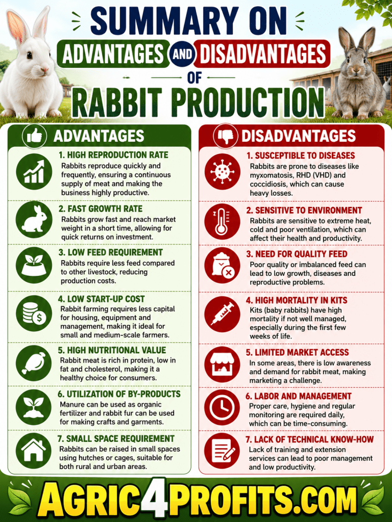 Les avantages et les Inconvénients de la Production de lapins