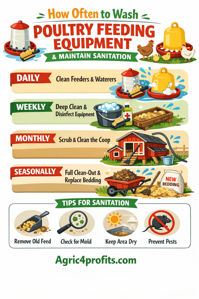 How Often to Wash Poultry Feeding Equipment and Maintain Sanitation