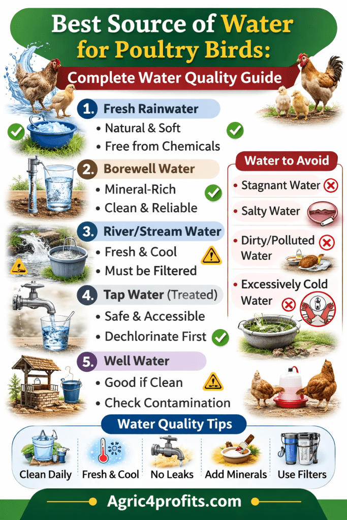 La meilleure Source d'Eau pour les Oiseaux de la Volaille: Qualité de l'Eau Complète Guide