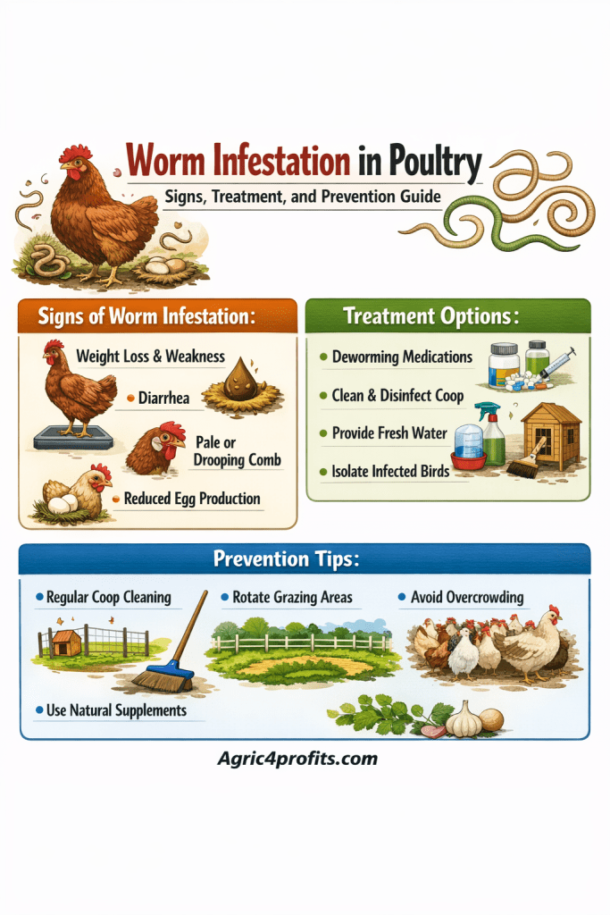 Worm Infestation in Poultry: Signs, Treatment, and Prevention Guide