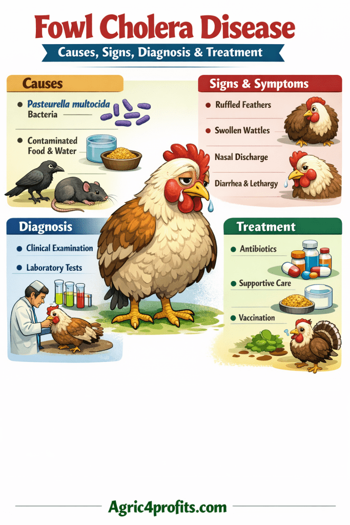 Le Choléra aviaire Maladie: les Causes, les Signes, Diagnostic et Traitement