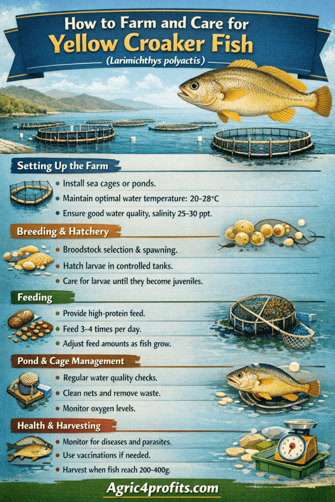 How to Farm and Care for Yellow Croaker Fish (Larimichthys polyactis ...
