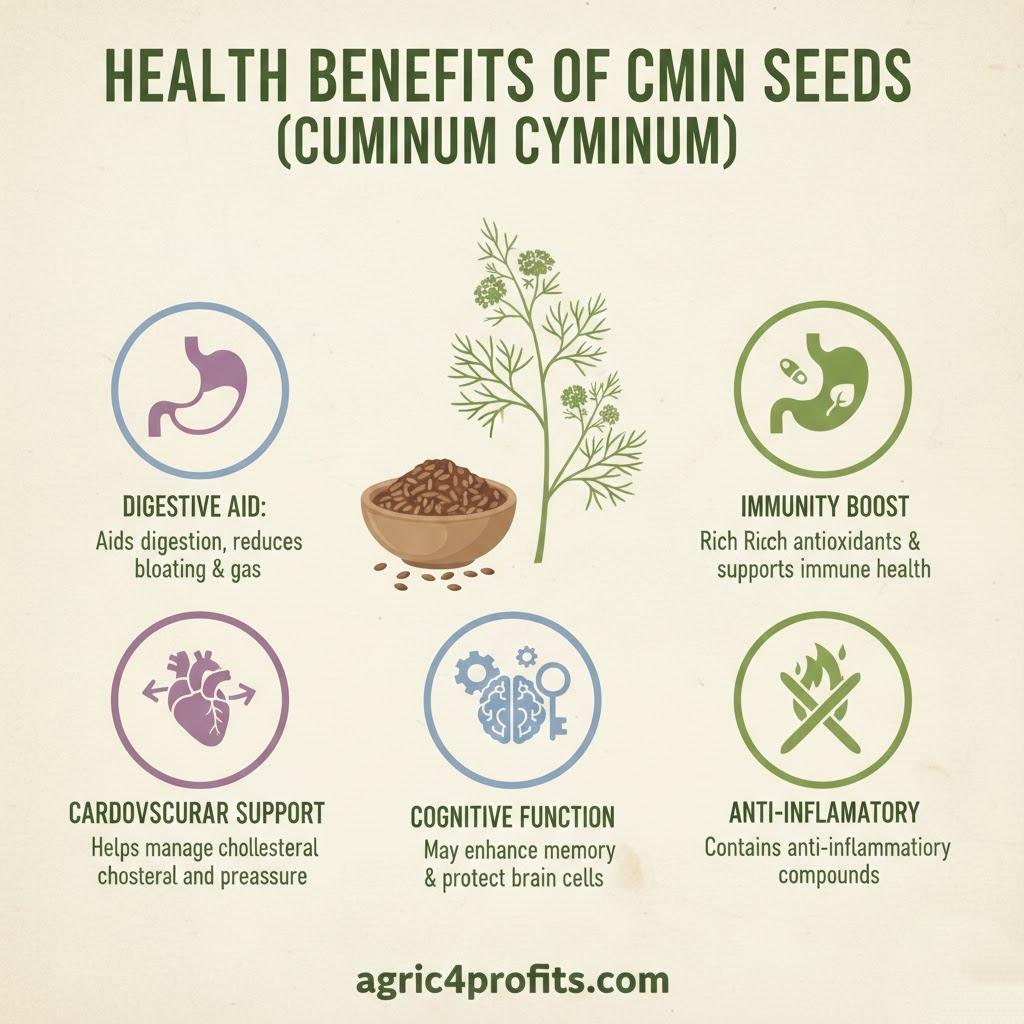 Health Benefits of Cumin Seeds (Cuminucum Cyminum)