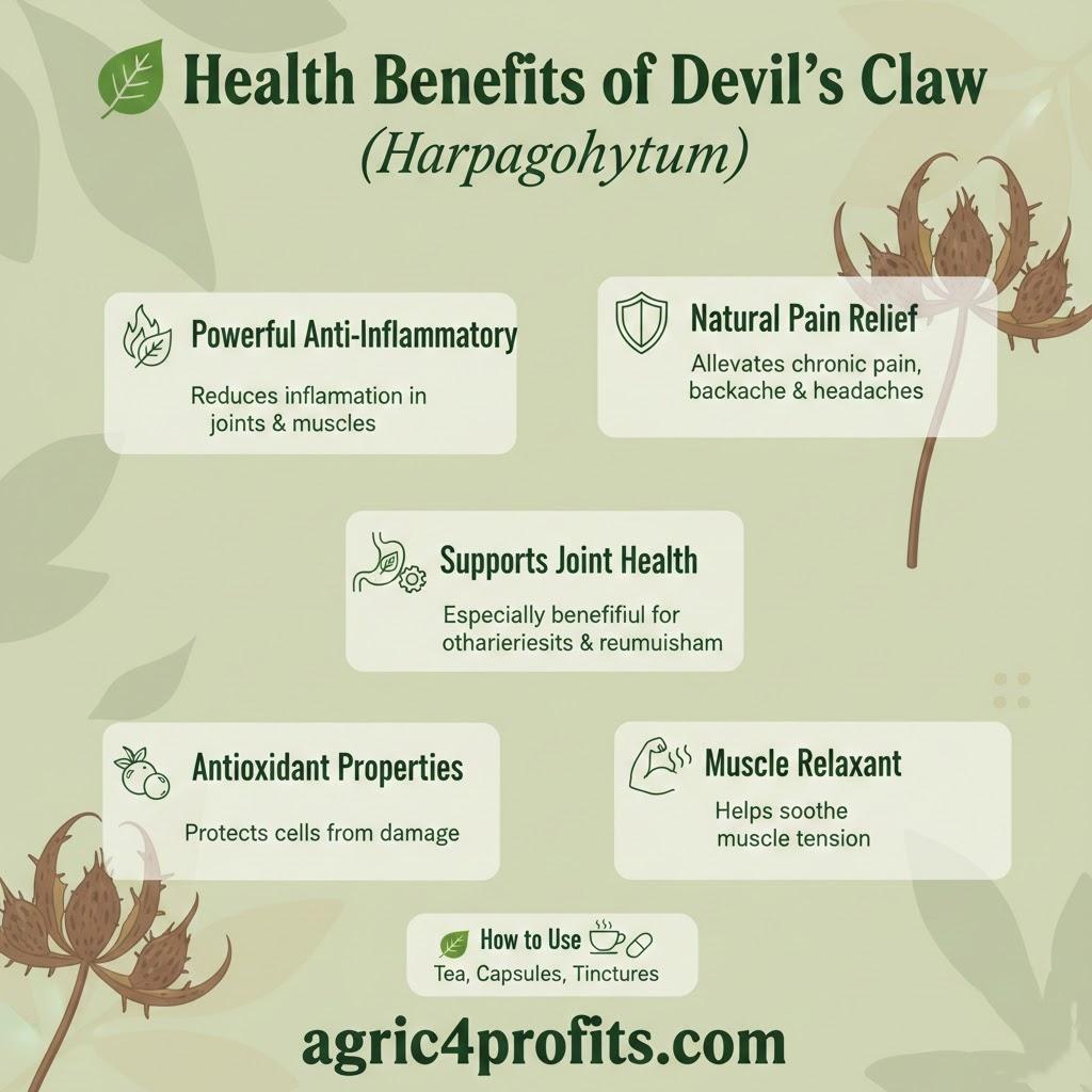 Health Benefits of Devil’s Claw (Harpagophytum)