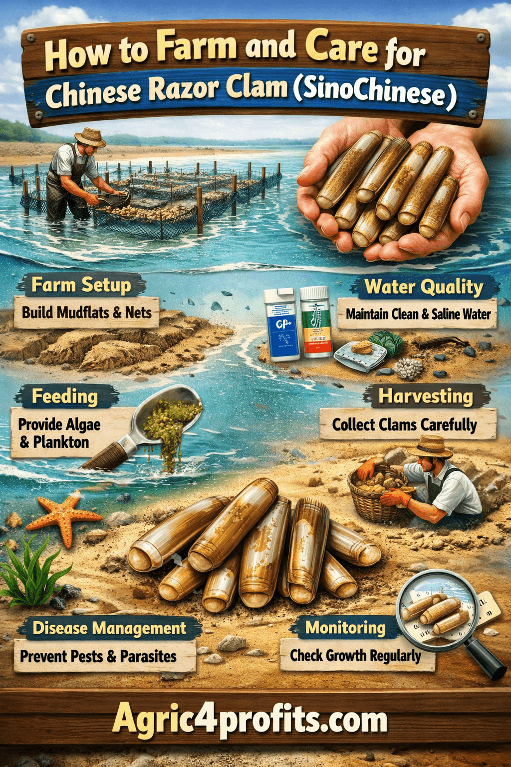 How to Farm and Care for Chinese Razor Clam (Sinonovacula constricta ...