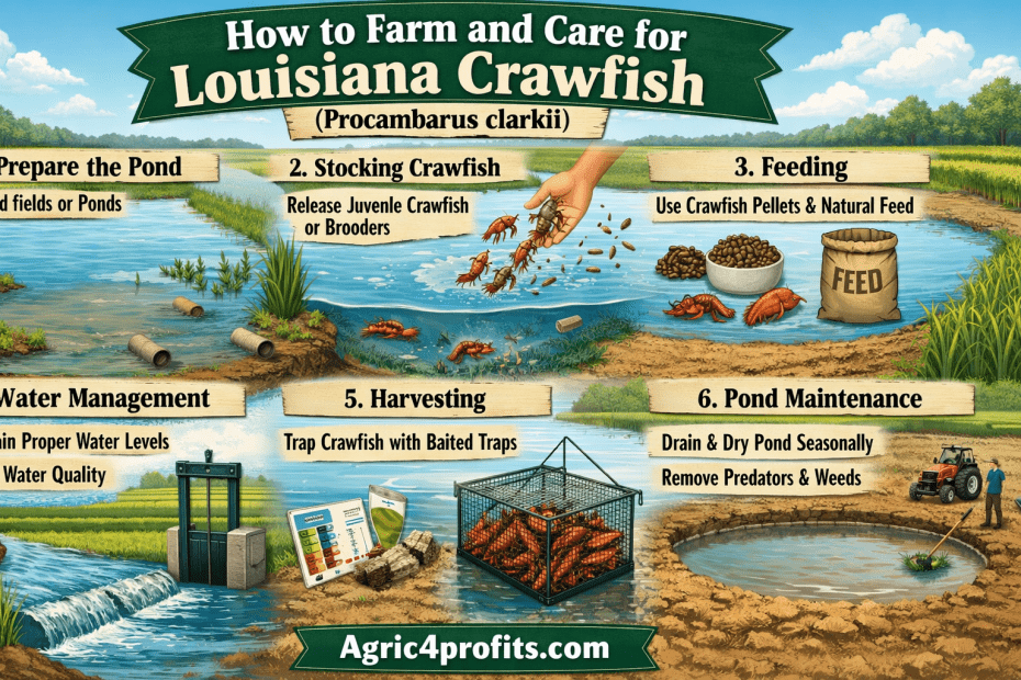 How to Farm and Care for Louisiana Crawfish (Procambarus clarkii)