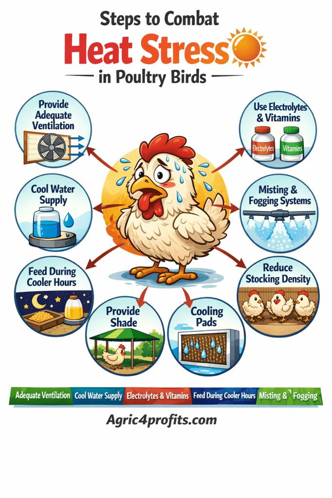 Des mesures pour lutter contre le Stress de la Chaleur dans les Oiseaux de la Volaille