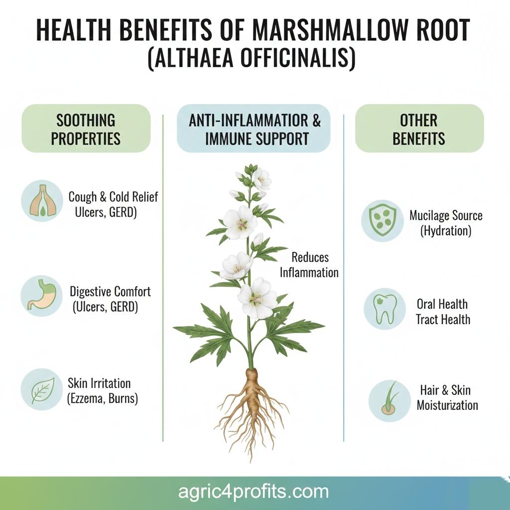 Health Benefits of Marshmallow Root (Althaea Officinalis)