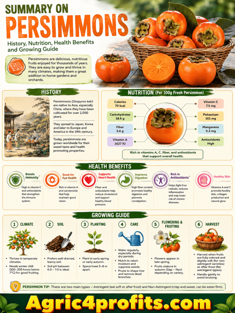 Persimmons: History, Nutrition, Health Benefits and Growing Guide