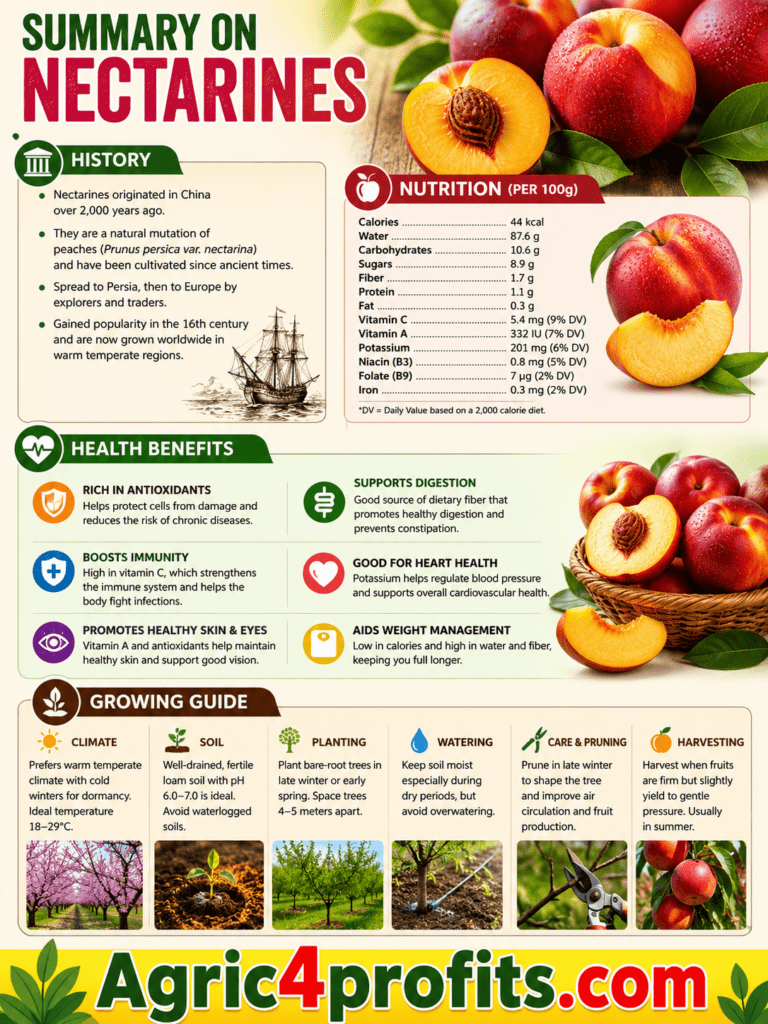 Nectarines: History, Nutrition, Health Benefits and Growing Guide