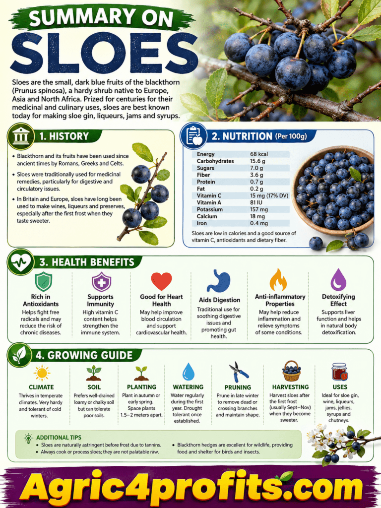 Sloes: History, Nutrition, Health Benefits and Growing Guide