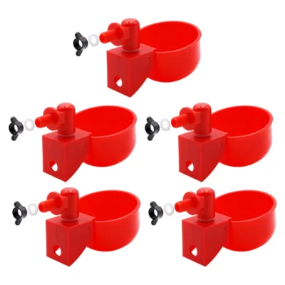 10 Pcs Automatic Poultry Drinker Bowl Chicken Bird Water Cups Duck Drinking Machine Hanging Drinking Bowls Water Dispenser