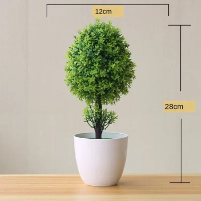 Artificial Plants Potted Bonsai Green Small Tree Plants Fake Flowers Potted Ornaments for Home Garden Decor Party Hotel Decor