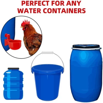 Chicken Drinking Cup Automatic Drinker Chicken Feeder Plastic Poultry Waterer Drinking Water Feeder for Chicks Duck Goose Quail