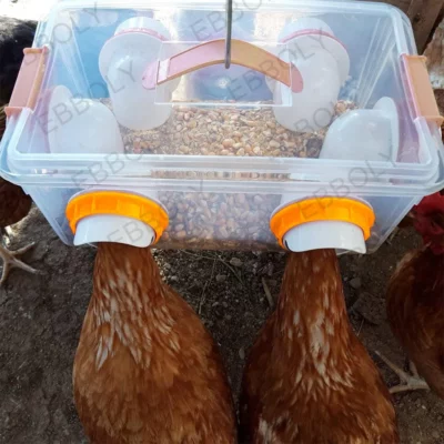 Upgrade DIY Chicken Feeder Poultry Feed Kit Waterproof Mouseproof Hen Feeders For Buckets Barrels Bins Troughs No Waste