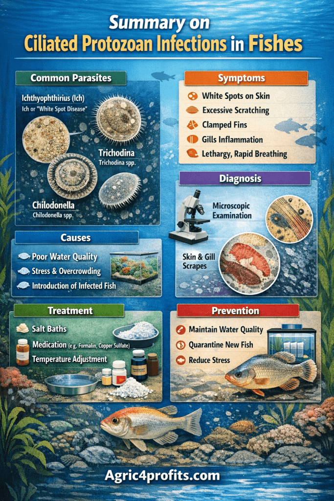 Protozoa In Fish Treatment of Ciliated Protozoan Infections in Fishes - Agric4Profits