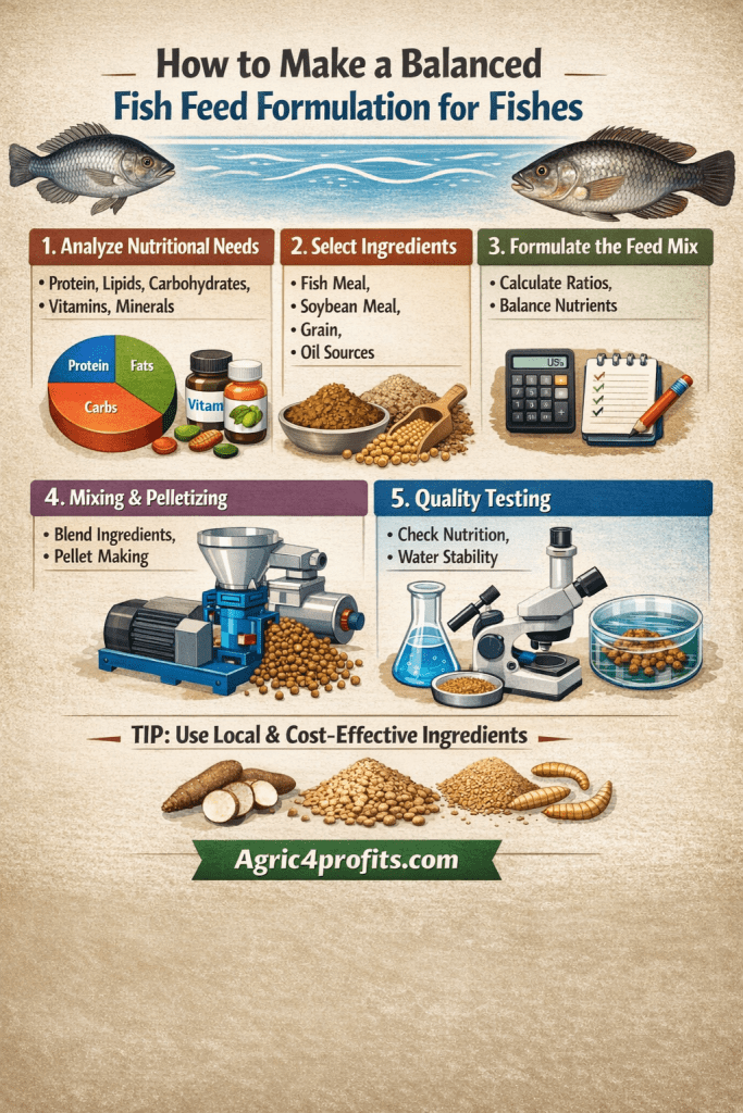 How to Make a Balanced Fish Feed Formulation for Fishes