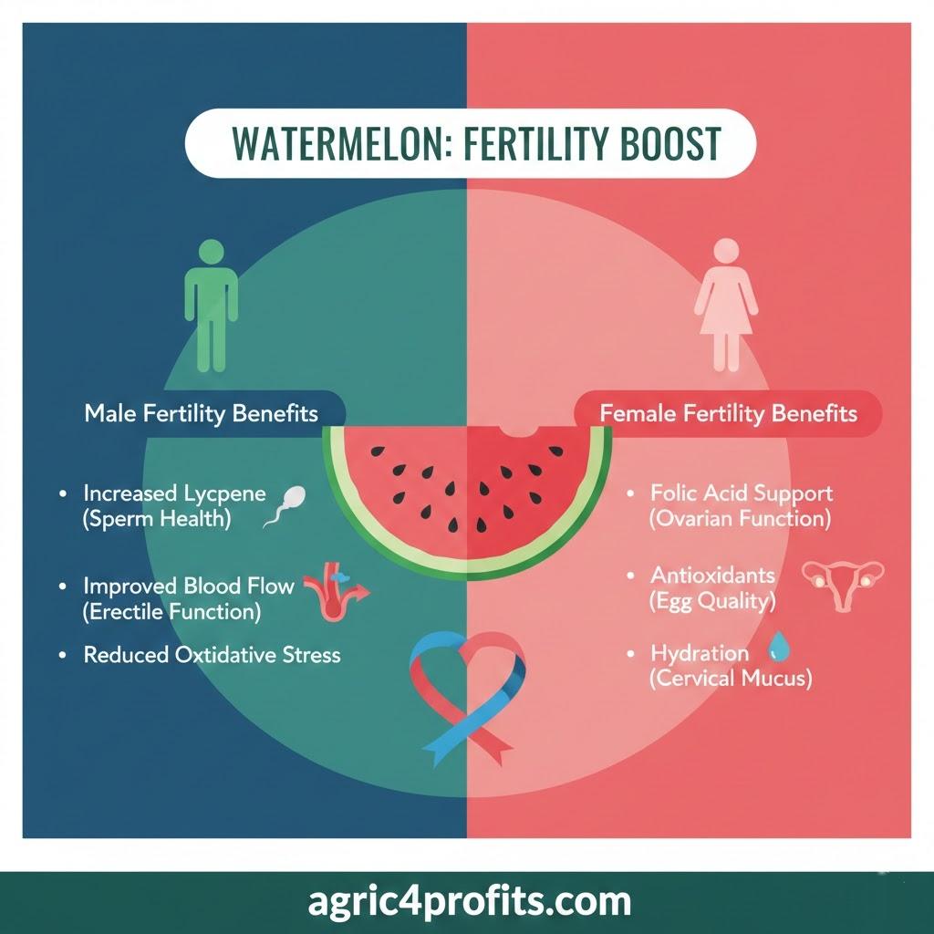 Health Benefits of taking Watermelon Fruits for Males and Females Fertility