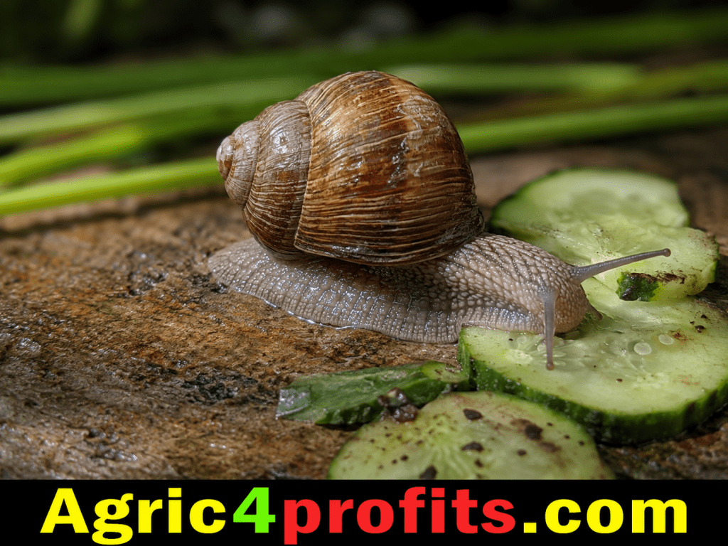 L'alimentation des Escargots localement et sur la manière de Formuler Escargot Flux