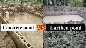 Difference between Earthen Pond and Concrete Pond in Fish Farming