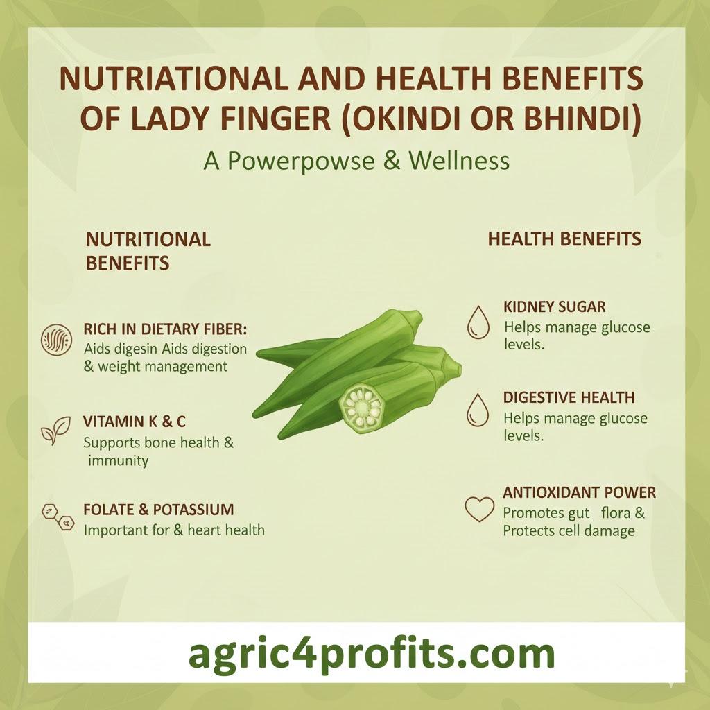 Nutritional and Health Benefits of Lady Finger (Okra or Bhindi)