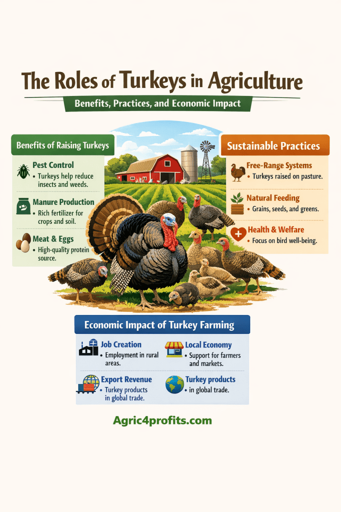 Les Rôles de Dindes dans l'Agriculture: des Avantages, des Pratiques, et de l'Impact Économique