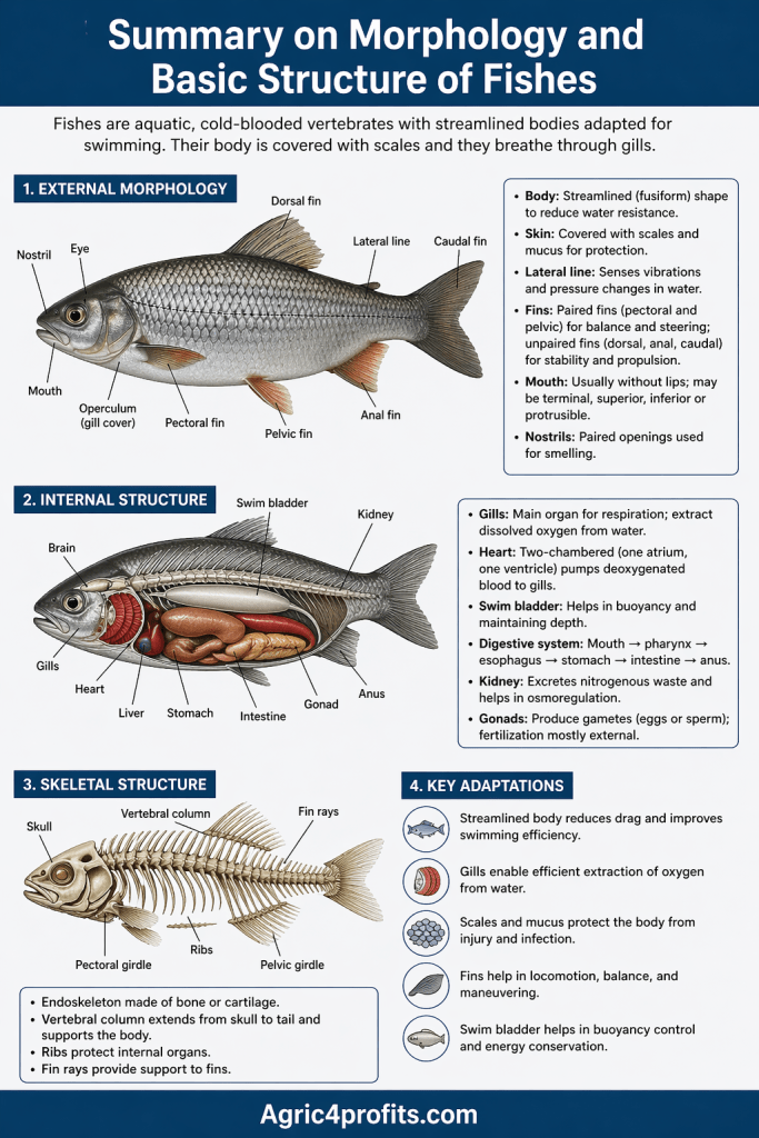 Fish Geometry Morphology and Basic Structure of Fishes - Agric4Profits