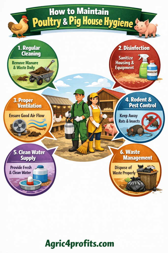 How to Maintain Poultry and Pig House Hygiene - Agric4Profits