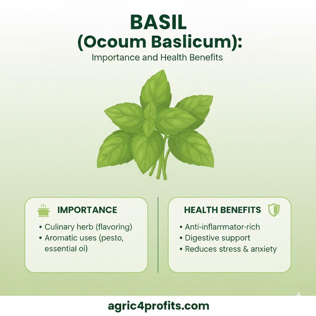 Basilic (Ocimum Basilicum): l'Importance et les Avantages pour la Santé