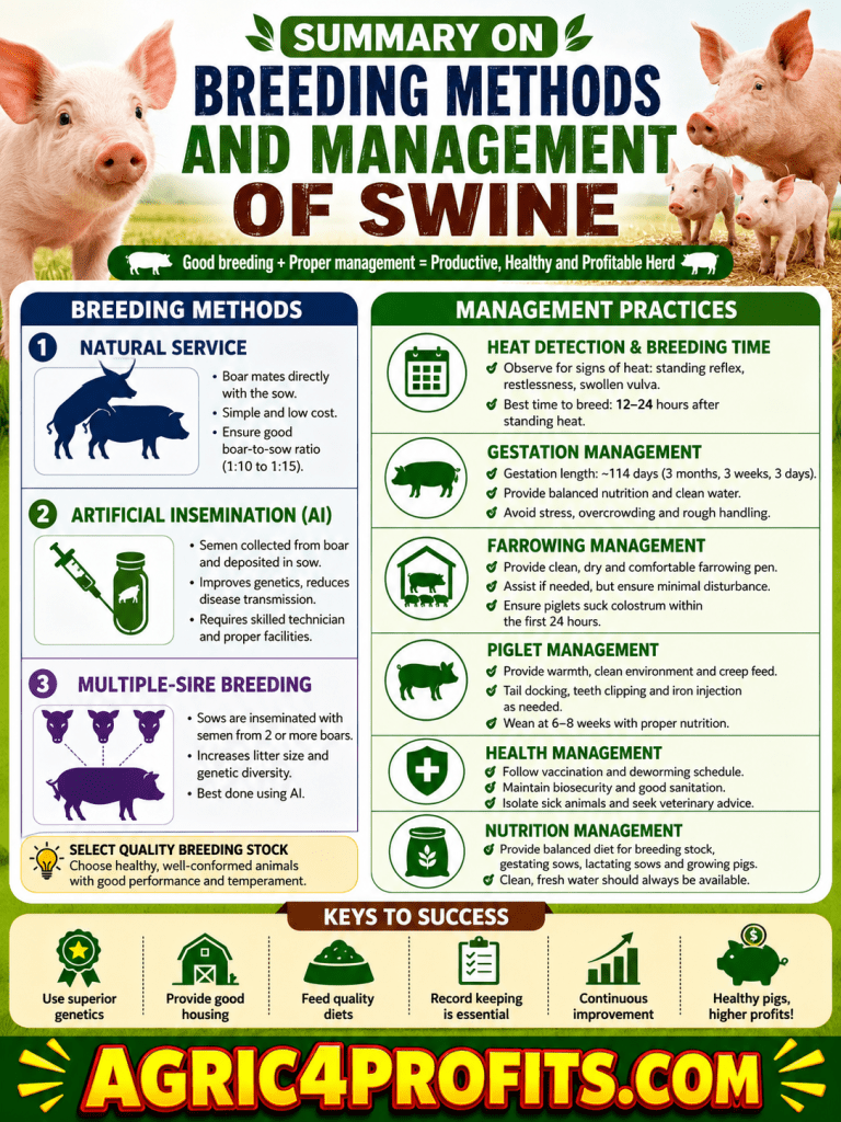 Breeding Methods and Management of Swine