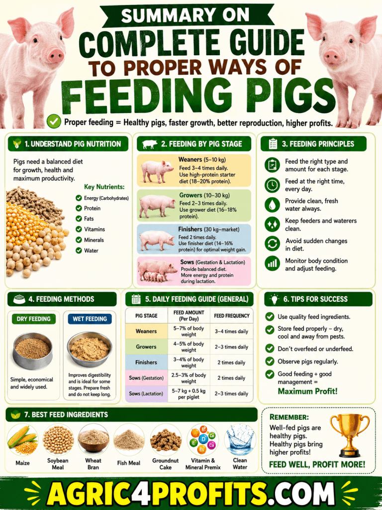Complete Guide to Proper Ways of Feeding Pigs - Agric4Profits
