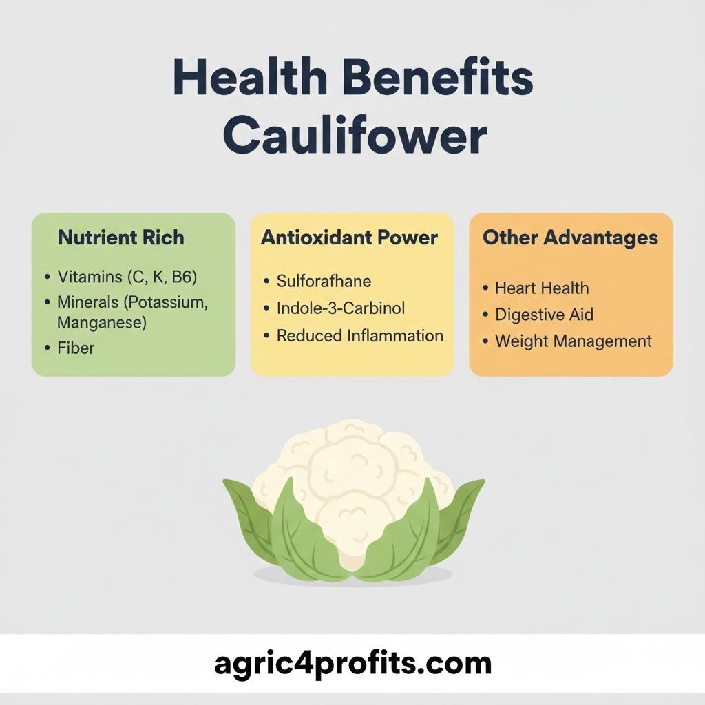 Avantages pour la santé de chou-fleur