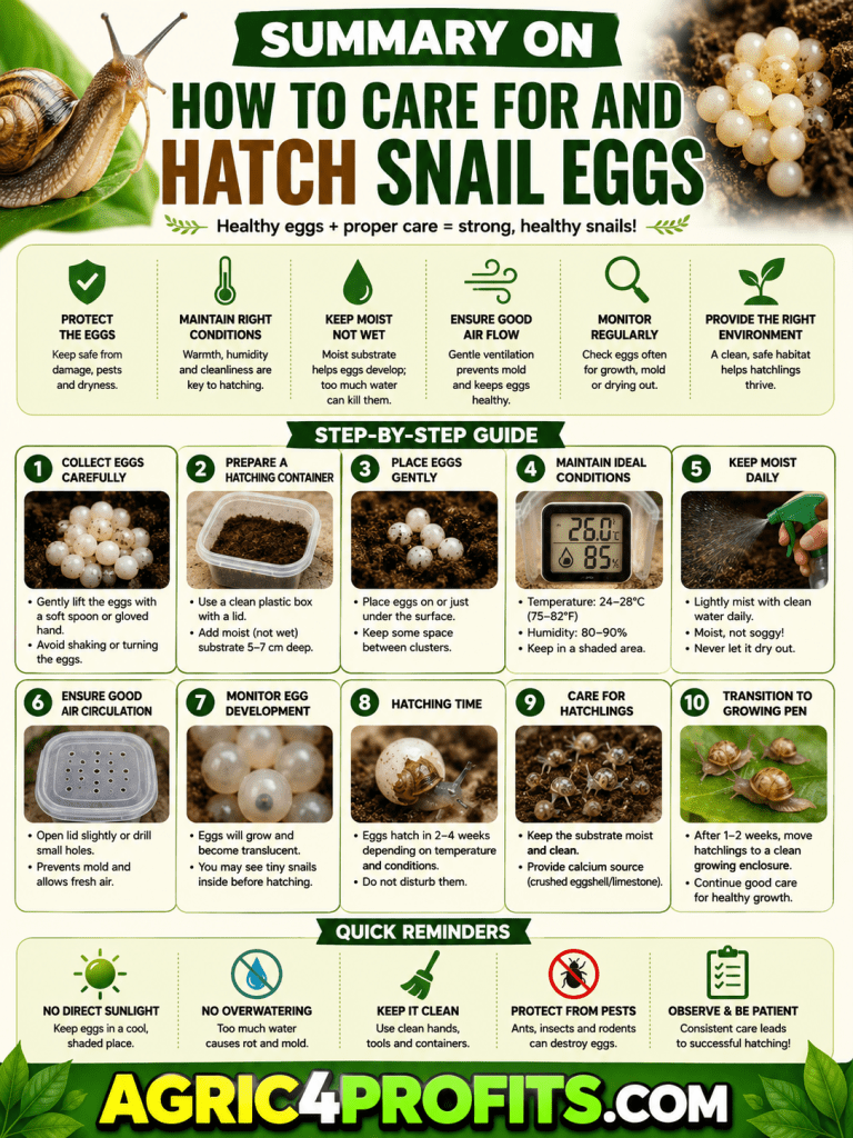 Guide complet sur la manière de soigner et à l'Éclosion des Oeufs d'Escargot