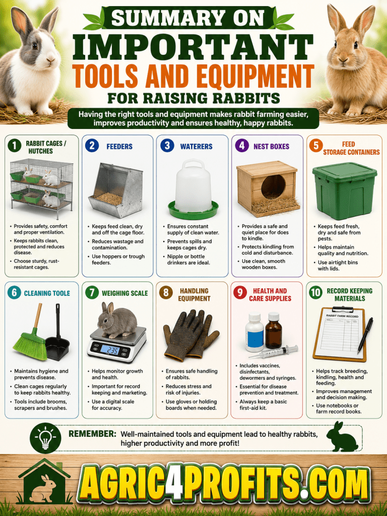 Important Tools and Equipments for Raising Rabbits - Agric4Profits