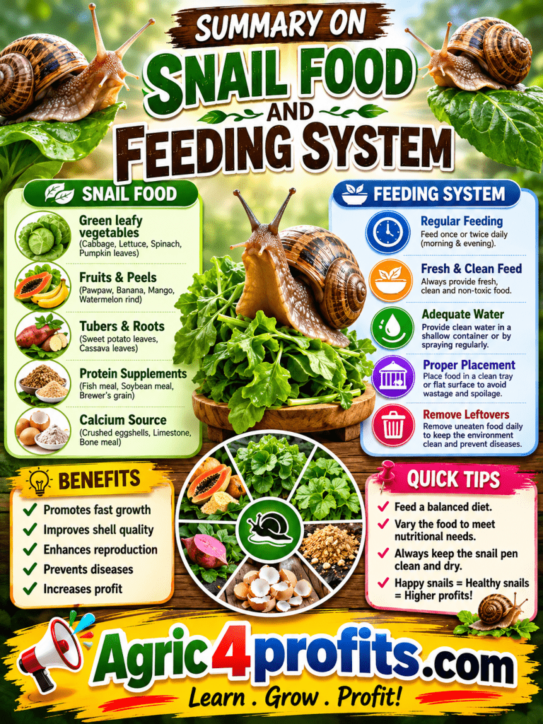 Différents Types de Nourriture de l'Escargot / Escargot Alimentation