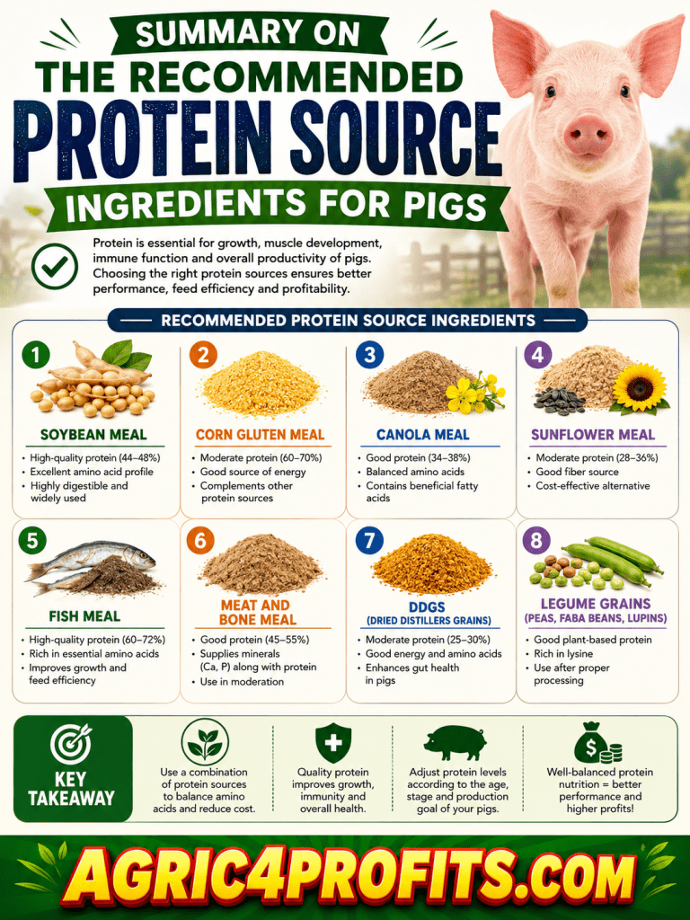 The Recommended Protein Source ingredients for Pigs - Agric4Profits