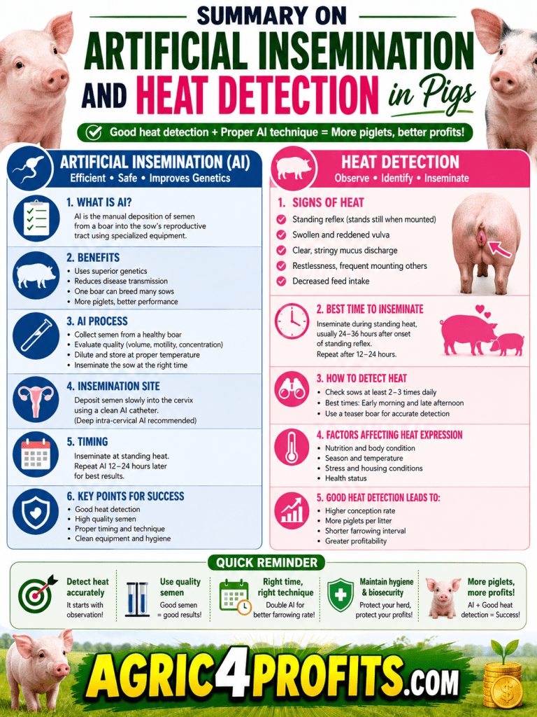 Artificial insemination and Heat Detection in Pigs - Agric4Profits