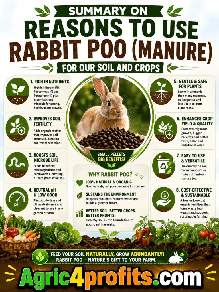 Raisons de l'utilisation de Lapin Poo (Fumier) pour nos Sols et des Cultures