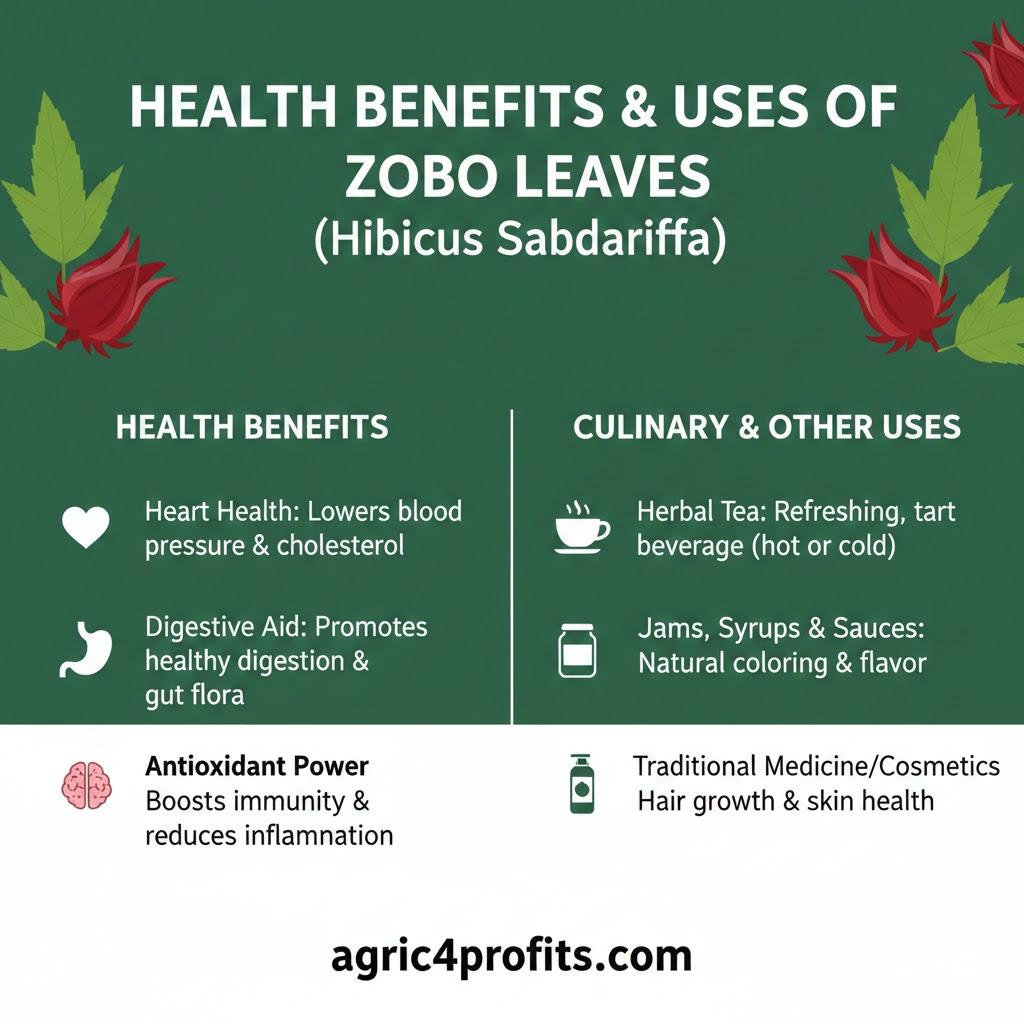 Avantages pour la santé et les Usages de Zobo Feuilles