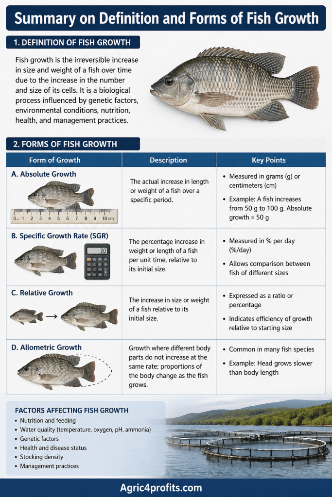 Definition and Forms of Fish Growth - Agric4Profits