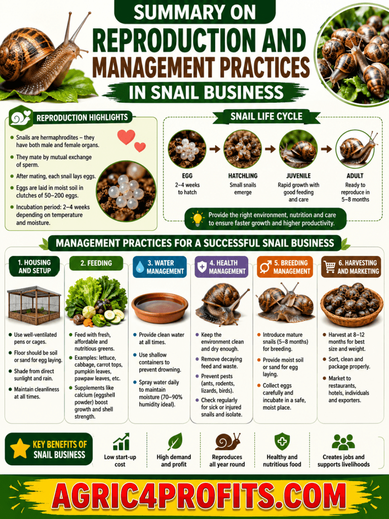 La Reproduction et des Pratiques de Gestion des Escargots