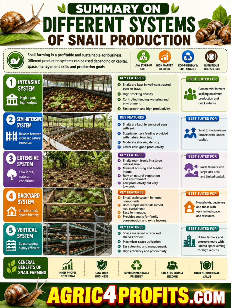 Les différents Systèmes de l'Escargot de Production