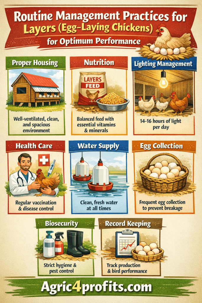 Routine Management Practices for Layers (Egg-Laying Chickens) for ...