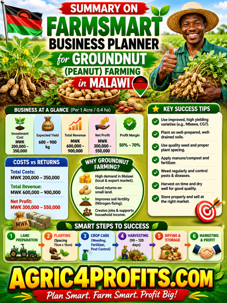 FarmSmart Business Planner for Groundnut (Peanut) Farming in Malawi