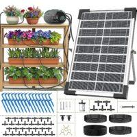 Automatic Solar Watering Kit for Garden, Drip Irrigation for 15 Plants, Automatic Irrigation System for Holidays, Balcony and Outdoor Plants